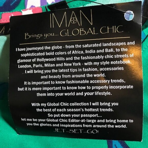 Iman Green Tropical Floral Print Jersey Top - Picture 15 of 16